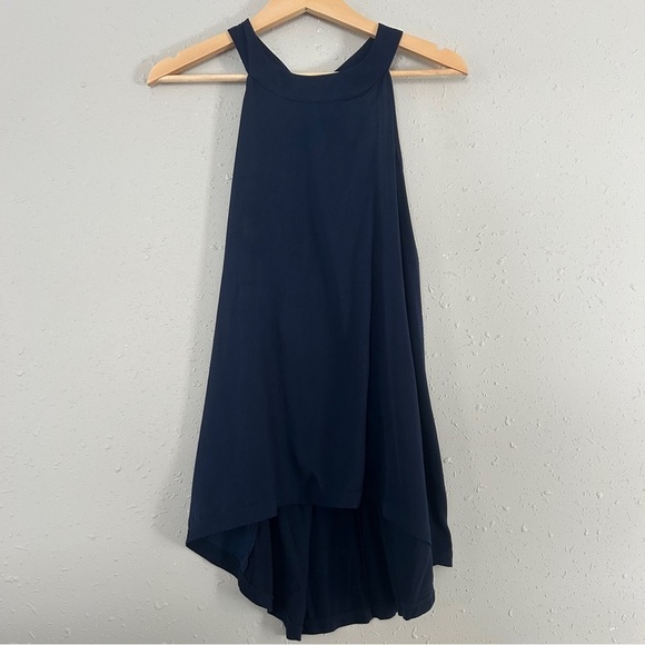 The Limited High Neck Sleeveless Tank Top Blouse Flowy Blue Office Formal XL - Picture 1 of 4